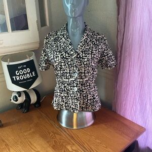 Danny & Nicole Black and White Blazer